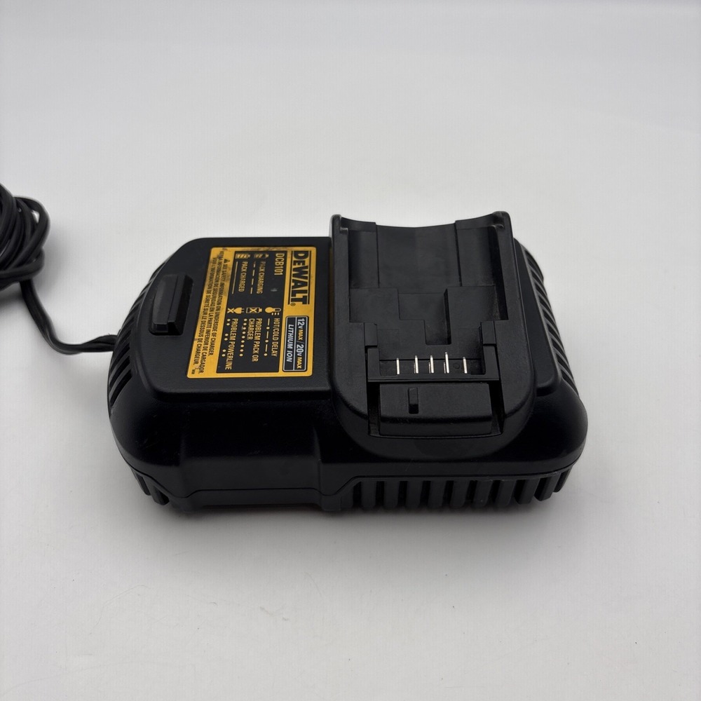 DEWALT DCB101 12V - 20V MAX Lithium Ion Battery Charger ONLY Black Yellow